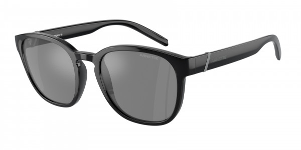 Arnette AN4319 BARRANCO Sunglasses, 27536G BARRANCO BLACK GREY MIRROR SIL (BLACK)