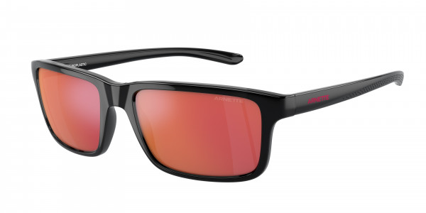 Arnette AN4322 MWAMBA Sunglasses, 27536Q MWAMBA BLACK GREY MIRROR ORANG (BLACK)