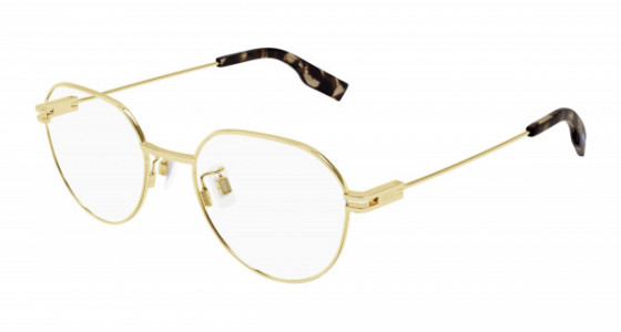 McQ MQ0394O Eyeglasses, 003 - GOLD with TRANSPARENT lenses