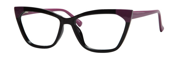 Enhance EN4397 Eyeglasses, Black/Mauve