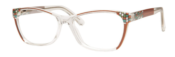 Enhance EN4390 Eyeglasses, Brown Crystal