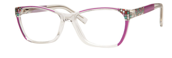 Enhance EN4390 Eyeglasses, Plum Crystal