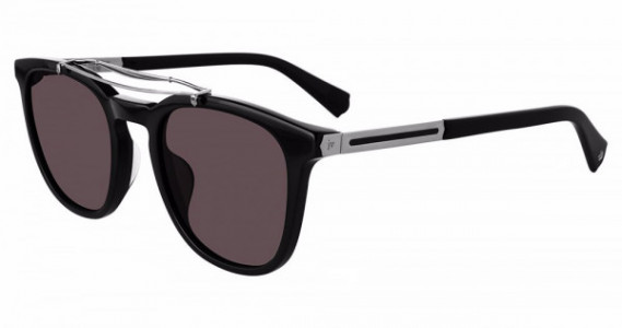 John Varvatos SJV565 Sunglasses, BLACK/SILVER (0BLS)