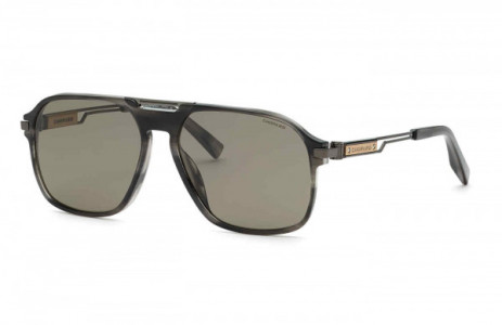 Chopard SCH347 Sunglasses, STRIPPED GREY-BLACK - 6X7P