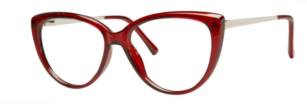 Enhance EN4319 Eyeglasses, Burgundy/Silver