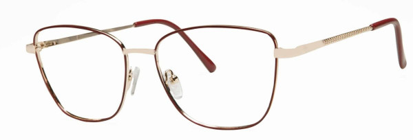 Enhance EN4317 Eyeglasses, Burgundy/Gold
