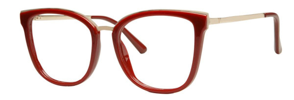 Enhance EN4310 Eyeglasses, Burgundy/Gold
