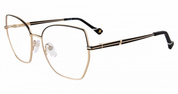 Yalea VYA093 Eyeglasses, GOLD/BLACK (0301)