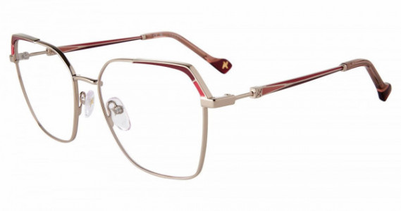 Yalea VYA098 Eyeglasses, RED GOLD/COLOR (0E59)