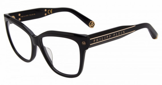 Philipp Plein VPP051M Eyeglasses, SHINY BLACK (0700)