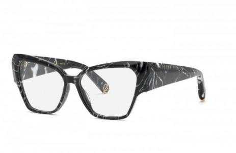 Philipp Plein VPP100 Eyeglasses, MARBLED BLACK -0Z21