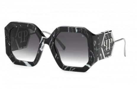 Philipp Plein SPP067 Sunglasses, GREY/BLACK HAVANA -0721