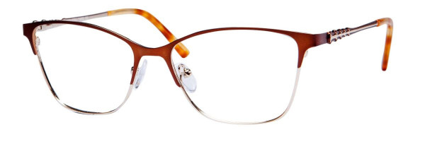 Scott & Zelda SZ7489 Eyeglasses, Satin Brown/Gold