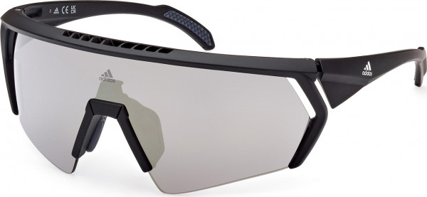adidas SP0063 CMPT AERO Sunglasses, 02G - Shiny Black / Shiny Black