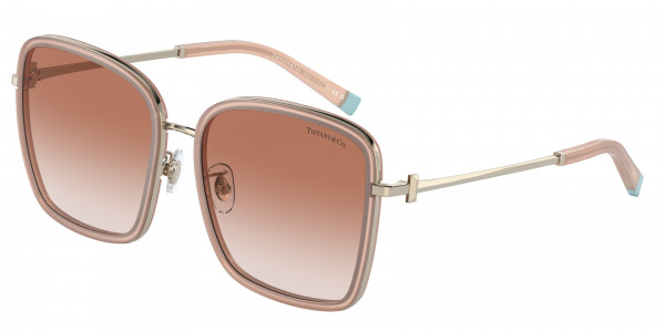 Tiffany & Co. TF3087D Sunglasses, 602113 OPAL NUDE PINK GRADIENT (PINK)