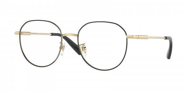 Versace VE1282D Eyeglasses, 1433 GOLD/BLACK (BLACK)