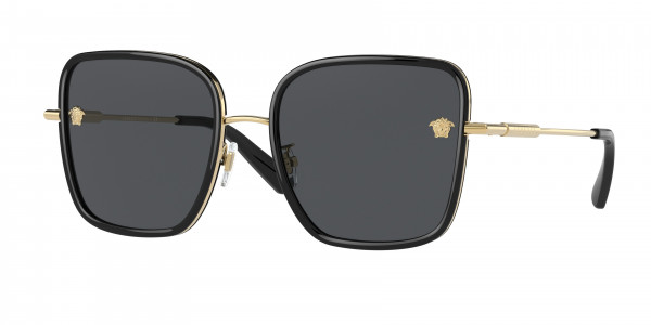 Versace VE2247D Sunglasses, 143887 BLACK DARK GREY (BLACK)