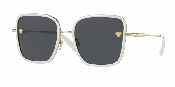 Versace VE2247D Sunglasses, 147187 WHITE DARK GREY (WHITE)