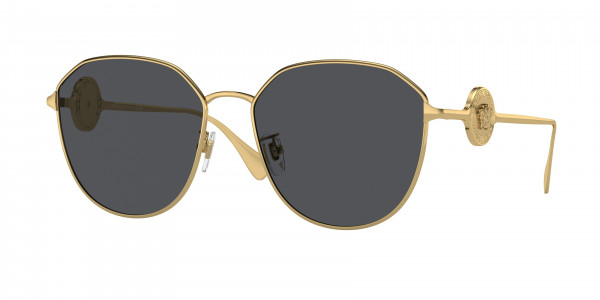 Versace VE2259D Sunglasses, 100287 GOLD DARK GREY (GOLD)