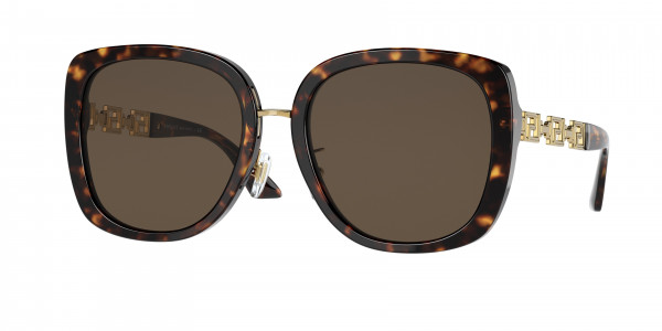 Versace VE4407D Sunglasses, 108/73 HAVANA DARK BROWN (TORTOISE)