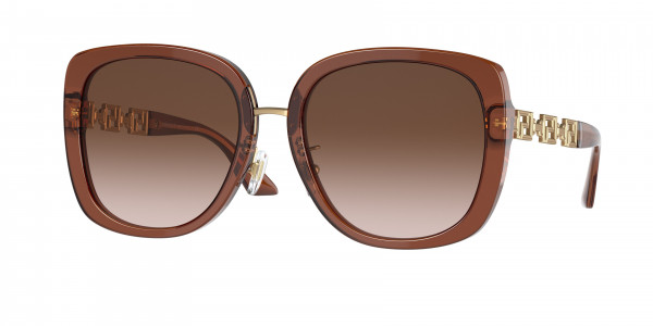 Versace VE4407D Sunglasses, 532413 TRANSPARENT BROWN BROWN GRADIE (BROWN)