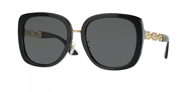 Versace VE4407D Sunglasses, GB1/87 BLACK DARK GREY (BLACK)