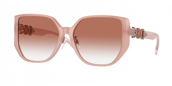 Versace VE4449D Sunglasses, 5394V0 OPAL PINK CLEAR GRADIENT RED (PINK)