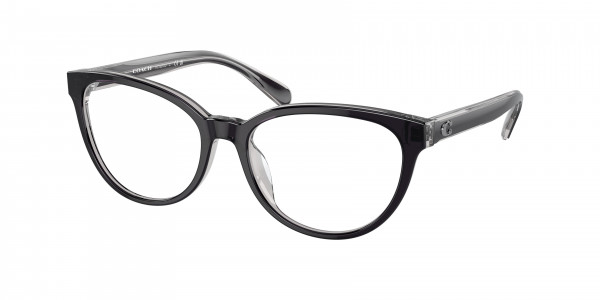 Coach HC6210U Eyeglasses, 5745 BLACK / TRANSPARENT GREY (BLACK)