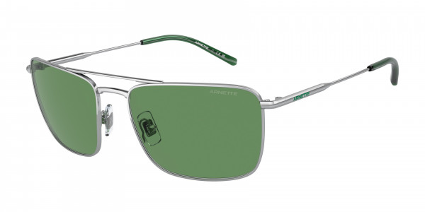 Arnette AN3088 BOULEVARDIER Sunglasses, 758/2 BOULEVARDIER SILVER GREEN (SILVER)