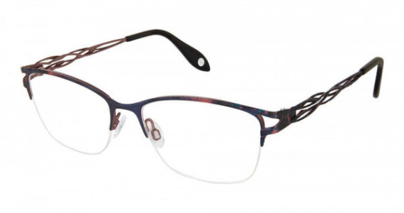 Fysh UK F-3710 Eyeglasses, M201-INDIGO ROSE