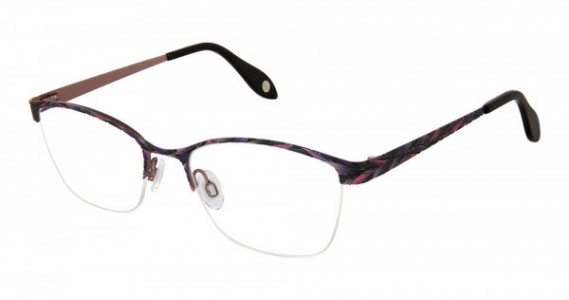 Fysh UK F-3706 Eyeglasses, M201-INDIGO LEOPARD