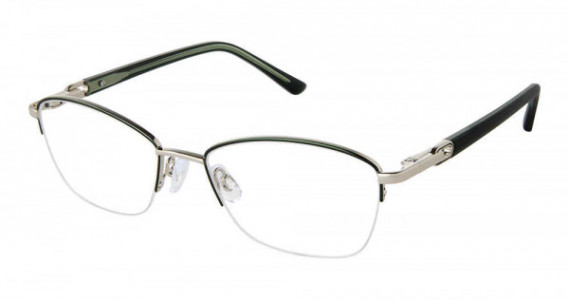 SuperFlex SF-630 Eyeglasses, M216-GREEN SILVER