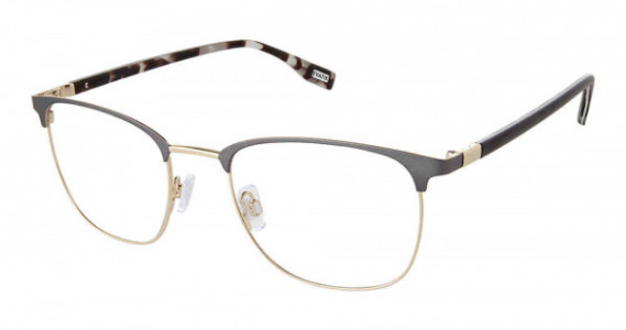 Evatik E-9255 Eyeglasses, M203-GREY GOLD HORN