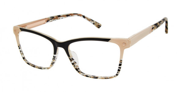 L.A.M.B. LAUF117 Eyeglasses, Black/Bone (BLK)