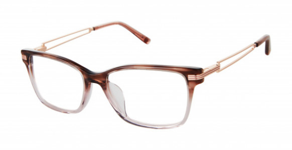L.A.M.B. LAUF115 Eyeglasses, Rose/Horn (ROS)