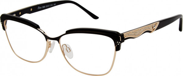 Diva DIVA 5582 Eyeglasses, 1 BLACK-GOLD