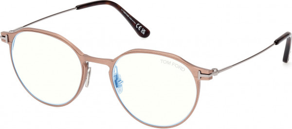 Tom Ford FT5866-B Eyeglasses, 035 - Matte Light Bronze / Shiny Light Ruthenium