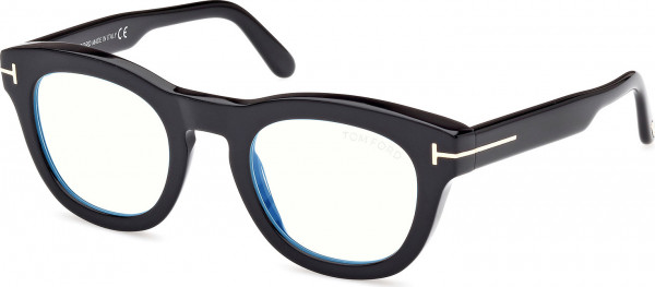 Tom Ford FT5873-B Eyeglasses, 001 - Shiny Black / Shiny Black