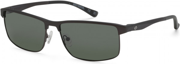 Harley-Davidson HD1014X Sunglasses, 09R - Matte Gunmetal  / Green Polarized