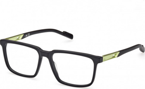 adidas SP5039 Eyeglasses, 002 - Matte Black / Matte Black