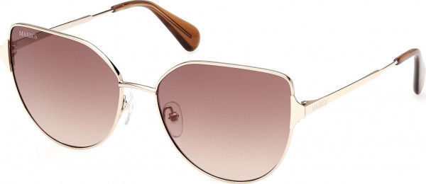 MAX&Co. MO0082 Sunglasses, 32F - Shiny Pale Gold / Shiny Ivory