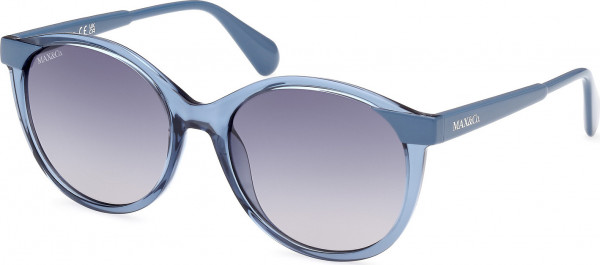 MAX&Co. MO0084 Sunglasses, 87W - Shiny Turquoise / Shiny Light Blue
