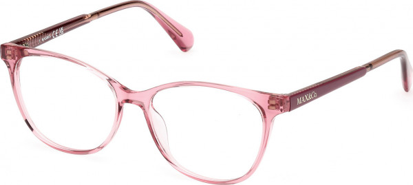 MAX&Co. MO5115 Eyeglasses, 074 - Shiny Light Pink / Shiny Bordeaux