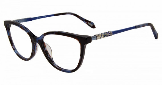 Just Cavalli VJC008 Eyeglasses, TRANSP.BLUE HAVANA -09SW