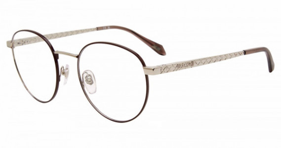 Just Cavalli VJC017 Eyeglasses, PALLADIUM W/BROWN -0A75