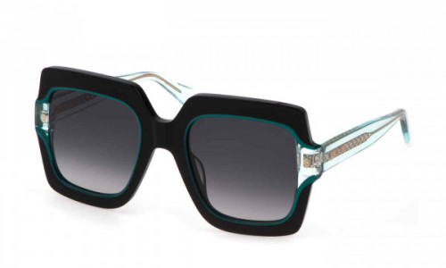 Just Cavalli SJC023V Sunglasses, BLACK/LIGHT GREEN -07M4