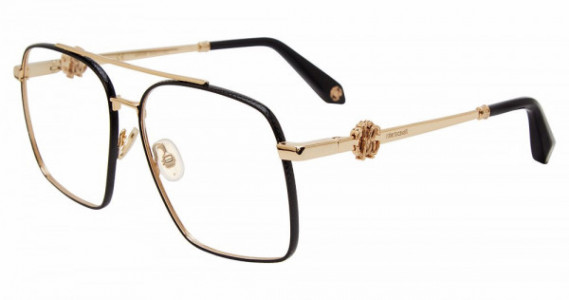 Roberto Cavalli VRC028 Eyeglasses, ROSE GOLD W/BLACK -0301