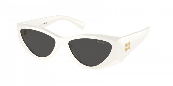 Miu Miu MU 06YS Sunglasses, 1425S0 WHITE DARK GREY (WHITE)