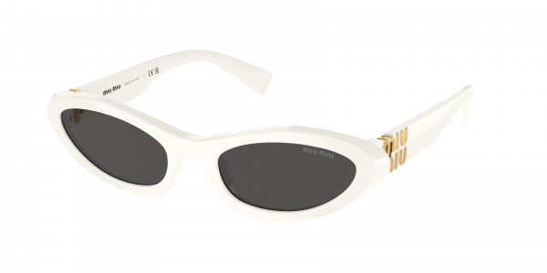 Miu Miu MU 09YS Sunglasses, 1425S0 WHITE DARK GREY (WHITE)