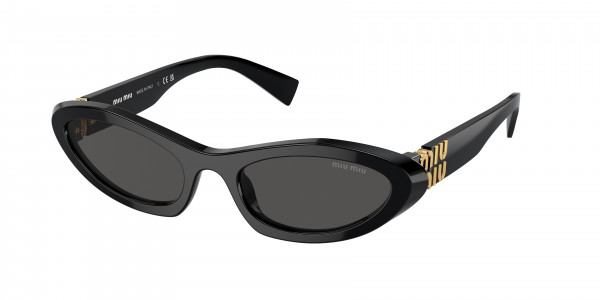 Miu Miu MU 09YS Sunglasses, 1AB5S0 BLACK DARK GREY (BLACK)